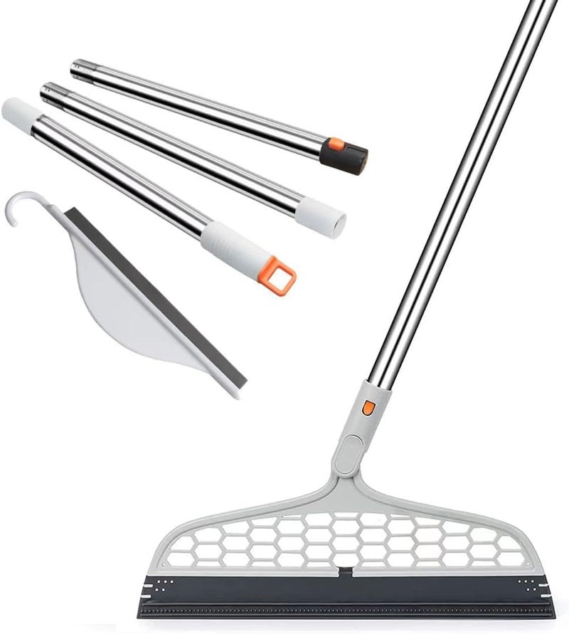 PLLITH Upgraded Magic Broom, 4 in 1 Sweeper Pet Hair Remover with a Mini Squeegee, Easily Cleans The Floor Surface & Remove Dirt and Hair, for Kitchen Bathroom Cleaning Tools - Image 1